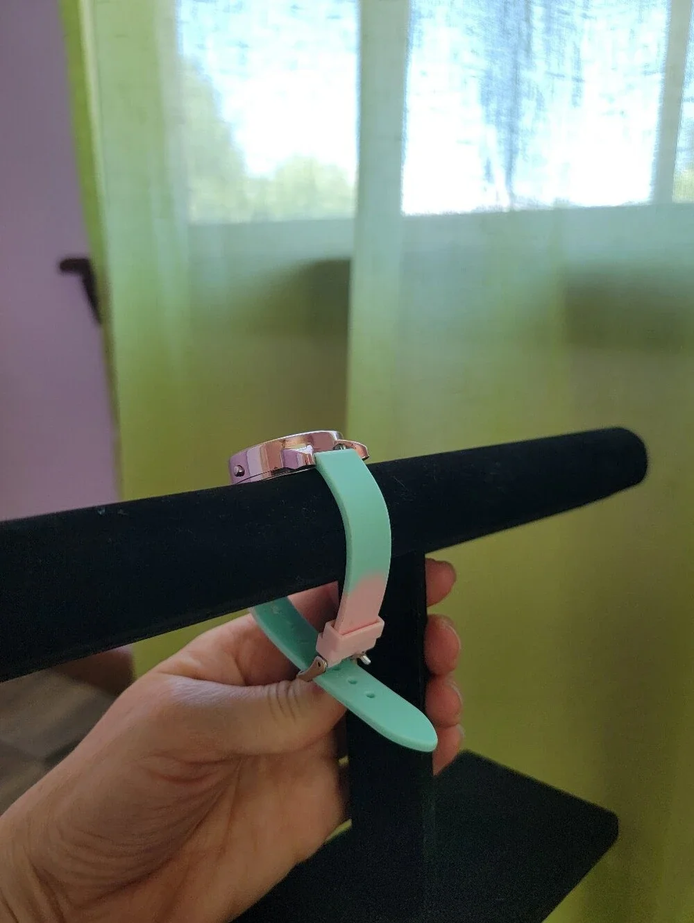 Justice Cat LED Kids Watch - Pink & Mint